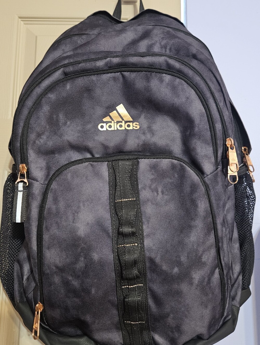 Adidas Prime 7 Black Backpack with Rose Gold Accents